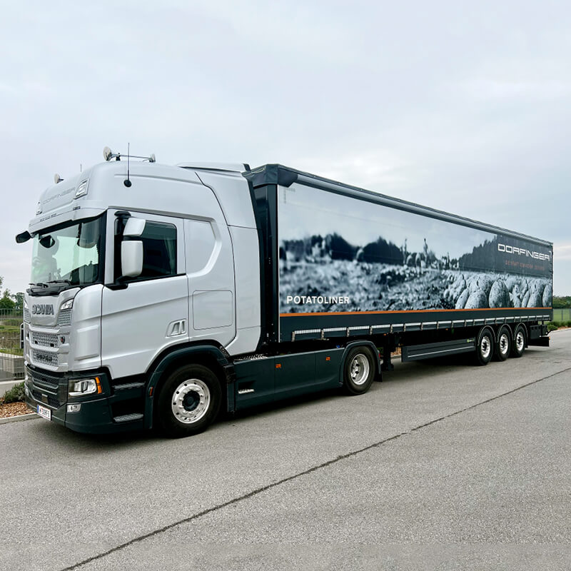Dorfinger LKW mit LKW Beschriftung