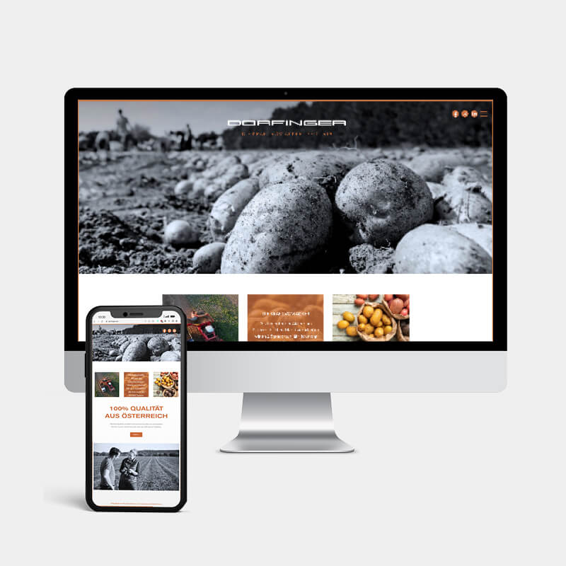 Dorfinger Website auf Handy und PC