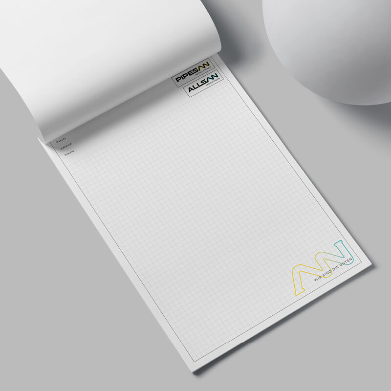 Pipesan Notizblock Branded