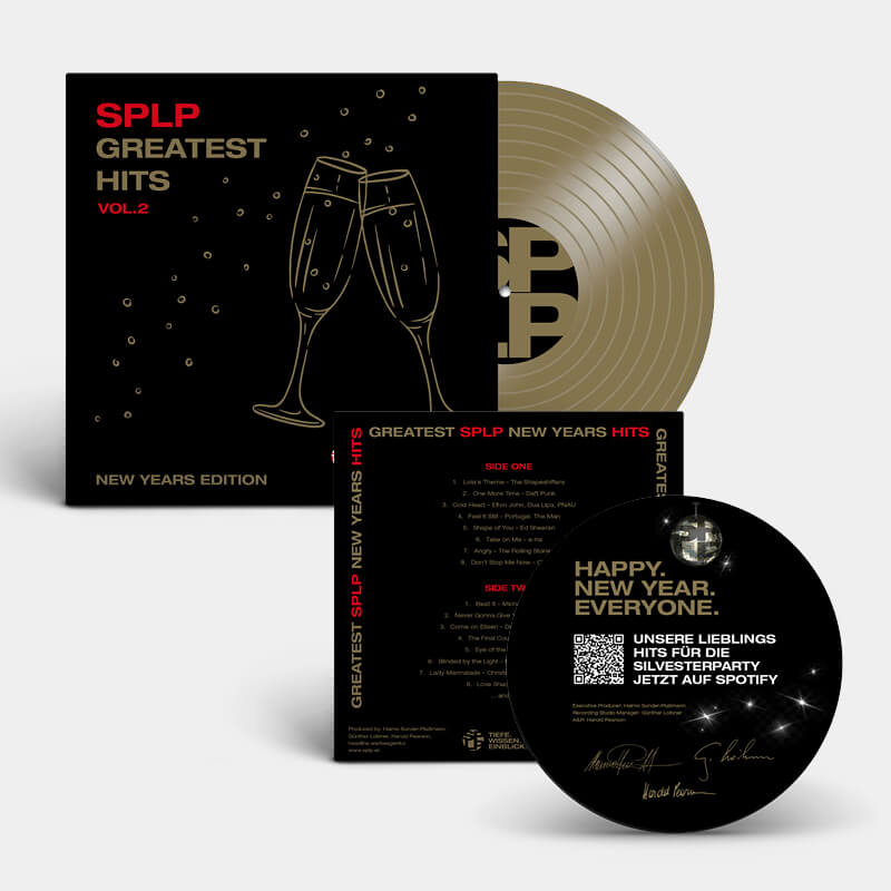 SPLP Weihnachtsaktion Schallplatten in Schwarz und Gold