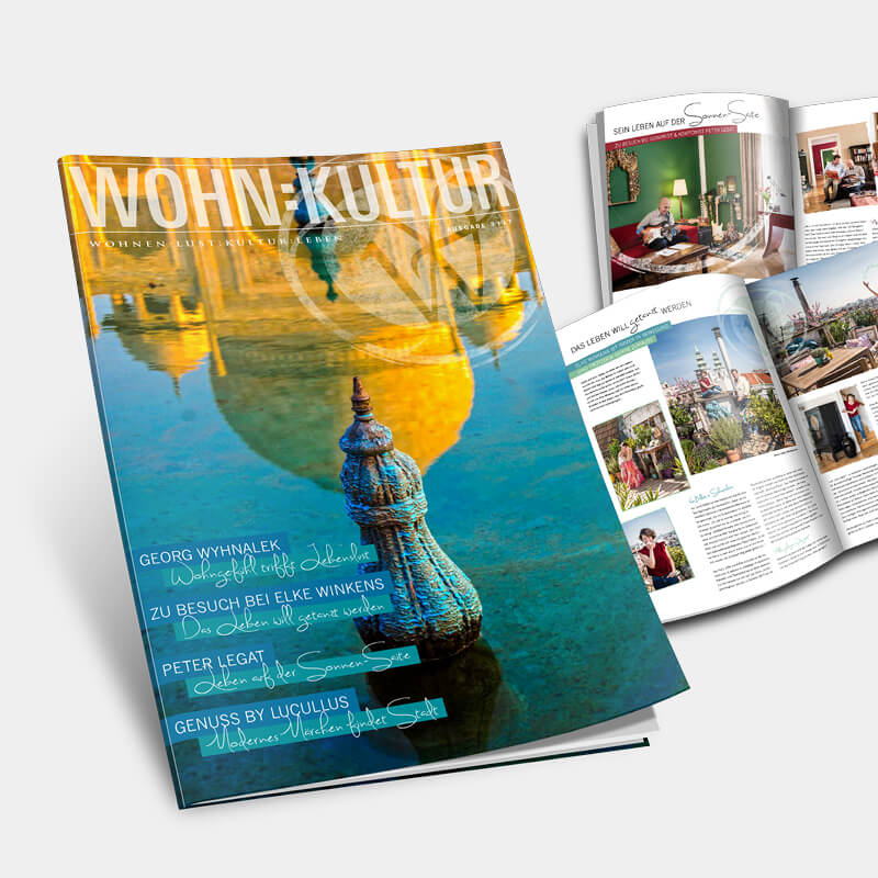 Whynalek Wohn Kultur Zeitschrift blau